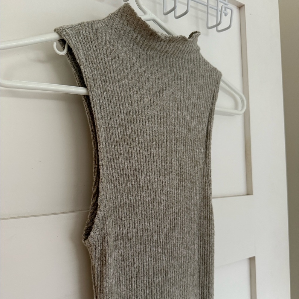 Mock neck ribbed midi dress - never worn